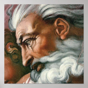 Michelangelo Creatie Adam God Art Poster