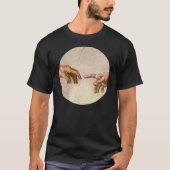 Michelangelo Creatie Adam God Art T-shirt (Voorkant)