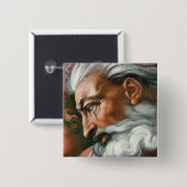 Michelangelo Creatie Adam God Art Vierkante Button 5,1 Cm (Voorkant /achterkant)
