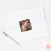 Michelangelo Creatie Adam God Art Vierkante Sticker (Envelop)