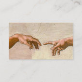 Michelangelo Creatie Adam God Art Visitekaartje (Achterkant)