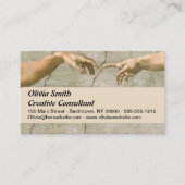 Michelangelo Creatie Adam God Art Visitekaartje (Voorkant)