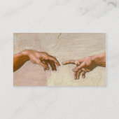 Michelangelo Creatie Adam God Art Visitekaartje (Achterkant)