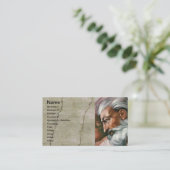 Michelangelo Creatie Adam God Art Visitekaartje (Staand voorkant)