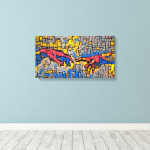 Michelangelo Creatie van Adam Abstract en kleurrij Canvas Afdruk (Insitu (Houten vloer))