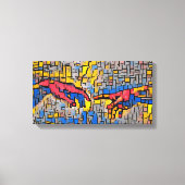 Michelangelo Creatie van Adam Abstract en kleurrij Canvas Afdruk (Voorkant)