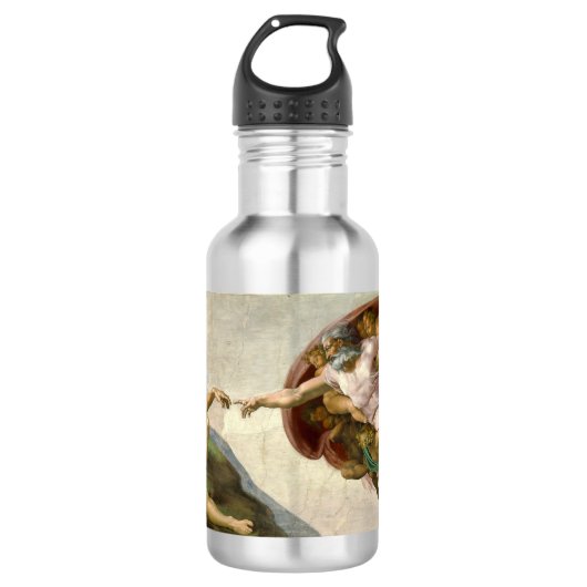 Michelangelo Creatie van Adam Art Waterfles (Voorkant)