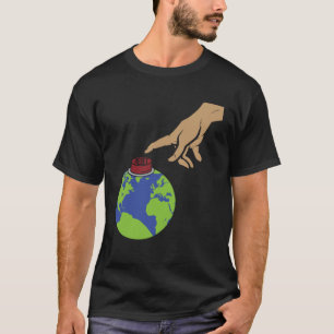 MichelAngelo Creatie van Adam Earth met reset door T-shirt