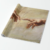 Michelangelo Creatie van Adam Sistine Chapel Cadeaupapier (Uitgerold)