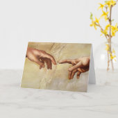 Michelangelo Creatie van Adam Sistine Chapel Kaart (Gele Bloem)