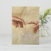 Michelangelo Creatie van Adam Sistine Chapel Kaart (Staand voorkant)