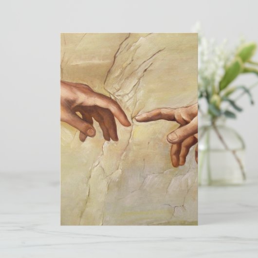 Michelangelo Creatie van Adam Sistine Chapel Kaart (Staand voorkant)