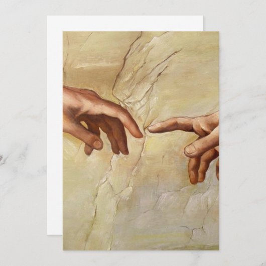 Michelangelo Creatie van Adam Sistine Chapel Kaart (Voorkant / Achterkant)
