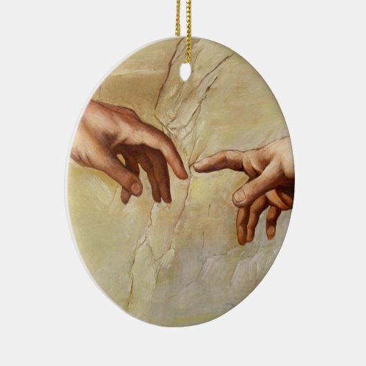 Michelangelo Creatie van Adam Sistine Chapel Keramisch Ornament (Rechts)