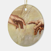 Michelangelo Creatie van Adam Sistine Chapel Keramisch Ornament (Links)