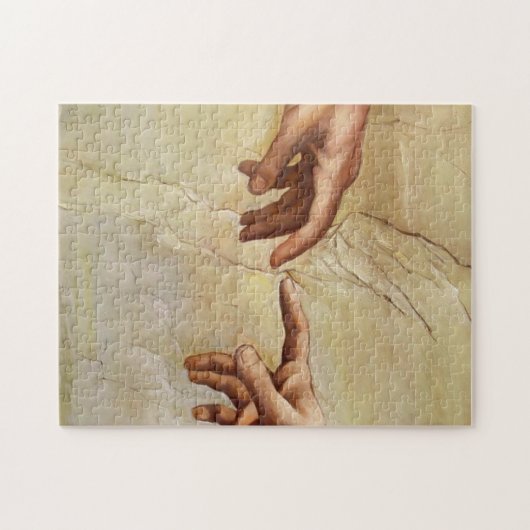Michelangelo Creatie van Adam Sistine Chapel Legpuzzel (Horizontaal)