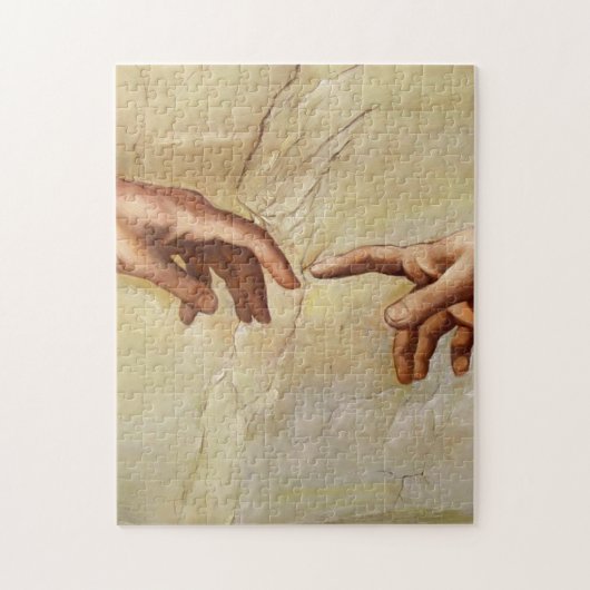 Michelangelo Creatie van Adam Sistine Chapel Legpuzzel (Verticaal)
