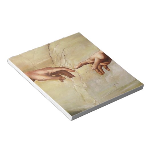 Michelangelo Creatie van Adam Sistine Chapel Notitieblok (Schuin)