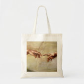 Michelangelo Creatie van Adam Sistine Chapel Tote Bag (Voorkant)