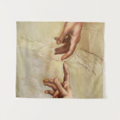 Michelangelo Creatie van Adam Sistine Chapel Wandkleed (Voorkant (horizontaal))