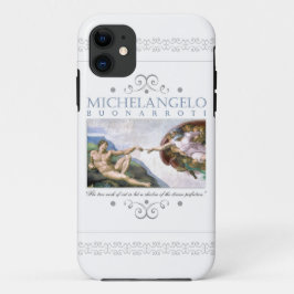 Michelangelo Creatie van Man dat met Citaat schild Case-Mate iPhone Case