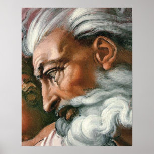 Michelangelo Creation Adam God Poster