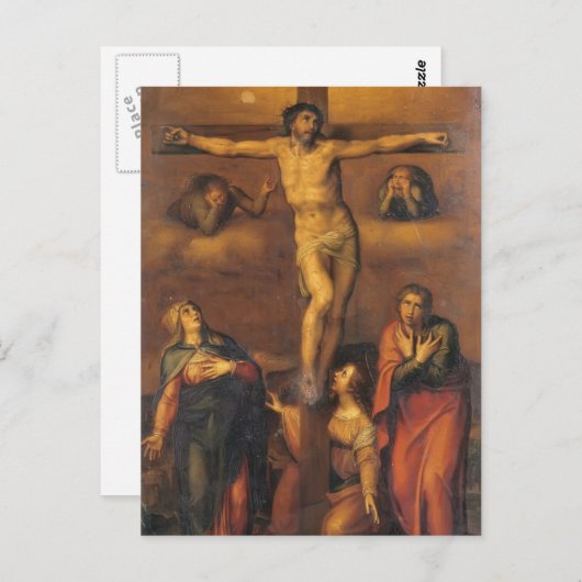 Michelangelo- Crucifixion Briefkaart (Voorkant / Achterkant)
