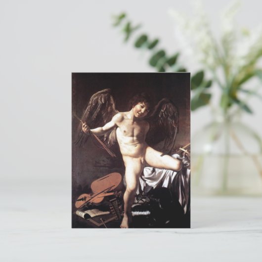 Michelangelo da Caravaggio Amor als Sieger um 1600 Briefkaart (Staand voorkant)