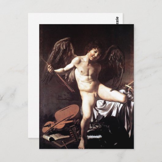 Michelangelo da Caravaggio Amor als Sieger um 1600 Briefkaart (Voorkant / Achterkant)