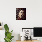 Michelangelo da Caravaggio - Hoofd van Medusa Poster (Thuiskantoor)