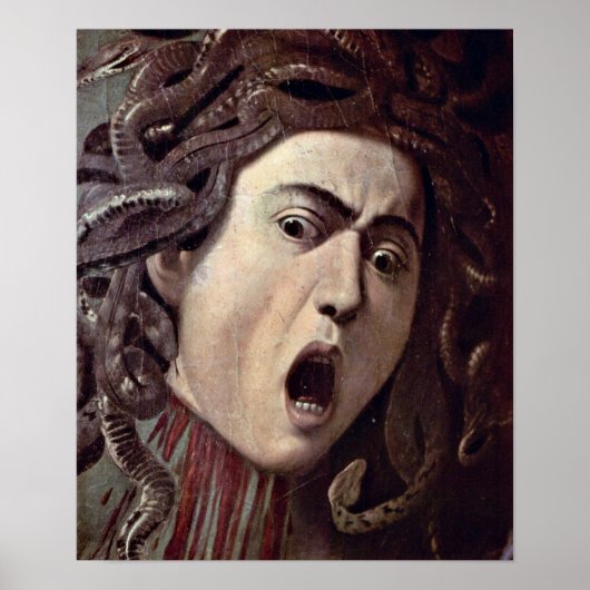 Michelangelo da Caravaggio - Hoofd van Medusa Poster (Voorkant)