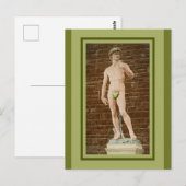 MICHELANGELO DAVID MET VIJGENBLAD BRIEFKAART (Voorkant / Achterkant)