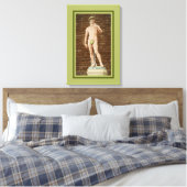 MICHELANGELO DAVID MET VIJGENBLAD CANVAS AFDRUK (Insitu (Slaapkamer))