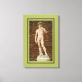 MICHELANGELO DAVID MET VIJGENBLAD CANVAS AFDRUK (Voorkant)
