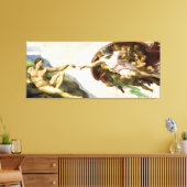 MICHELANGELO - De creatie van Adam 1512 Canvas Afdruk (Insitu (Woonkamer))