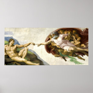 MICHELANGELO - De creatie van Adam 1512 Poster