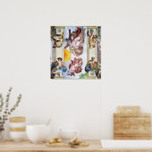 Michelangelo - De creatie van zonmaan en sterren Poster (Keuken)