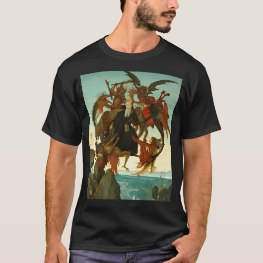 Michelangelo de kwelling van Sint Antonius T-shirt (Voorkant)