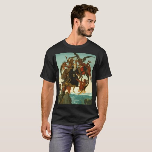Michelangelo de kwelling van Sint Antonius T-shirt (Voorkant volledig)