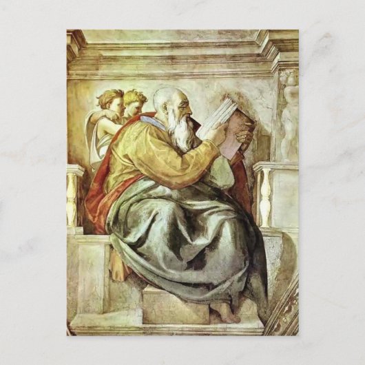 Michelangelo: De profeet Zechariah Briefkaart (Voorkant)