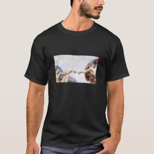 Michelangelo De Schepping van Adam (Sixtijnse Kape T-shirt