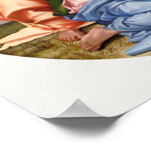 Michelangelo-Doni Tondo Poster (Hoek)