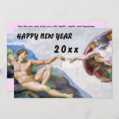 Michelangelo - Gelukkig Nieuwjaar / Creatie van Ad Feestdagenkaart (Voorkant / Achterkant)