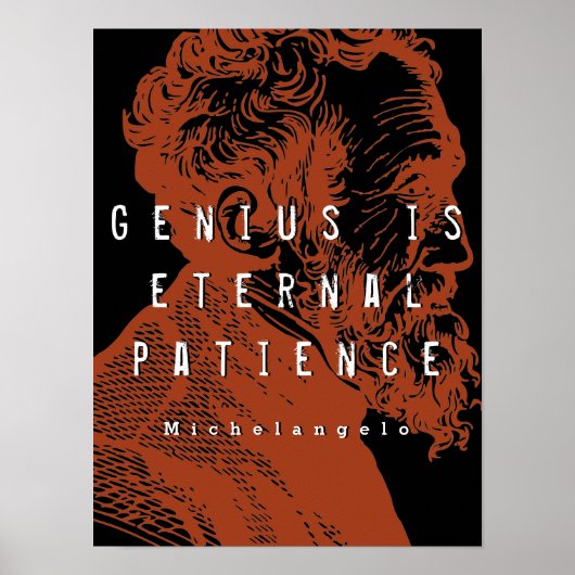 Michelangelo Genius is een ternaire patiëntenoffer Poster (Voorkant)