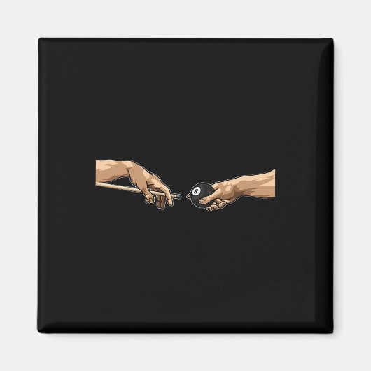 Michelangelo handen creatie van Adam Pool Billiard Magneet (Voorkant)