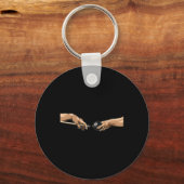 Michelangelo handen creatie van Adam Pool Billiard Sleutelhanger (Voorkant)