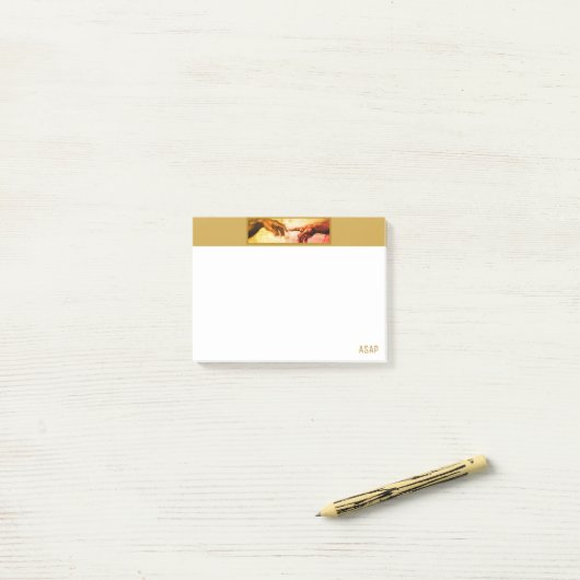 Michelangelo Hands  Art ASAP Post-it® Notes (Op bureau)