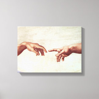 Michelangelo Hands Canvas Afdruk