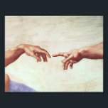 Michelangelo Hands Foto Afdruk<br><div class="desc">Michelangelo Hands. Fresco Sistine Chapel. Een van de meest iconische scènes in de Westerne kunst. Dit detail van Michelangelo's creatie van Adam shows God, die met zijn creatie met vingers aanraakt. Het werk wordt belast met religieuze en culturele invoer en is een van de meest erkende afbeeldingen ter wereld. Een...</div>