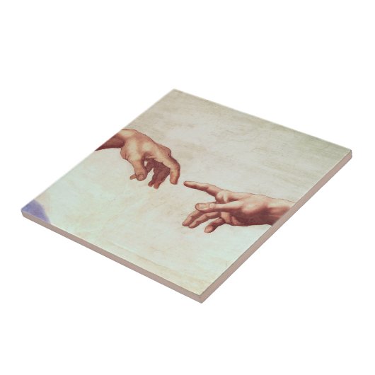 Michelangelo Hands Tegeltje (Zijkant)
